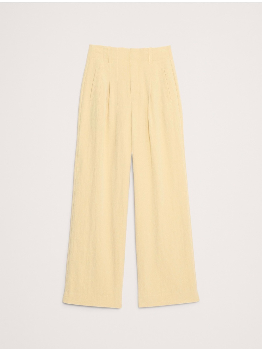 Banana Republic Buttee Yellow High-Rise Wide-Leg Trousers - Picture 4 of 4
